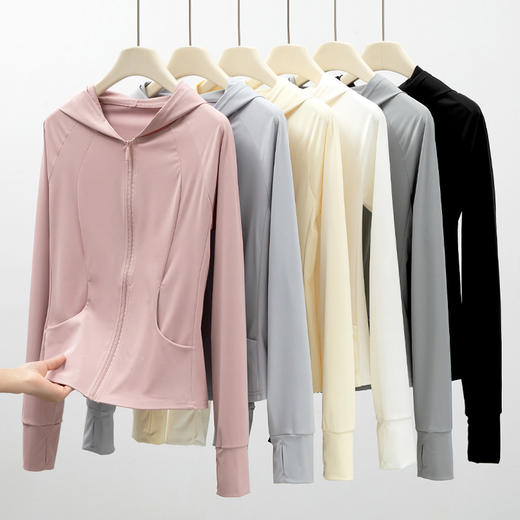 粉色夏季户外冰丝防晒衣新款防紫外线遮阳轻薄皮肤衣防晒服 商品图3