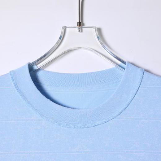 SDSA男装2026新款高贵轻奢潮牌扎染条纹割破圆领短袖T恤百搭时尚 商品图2