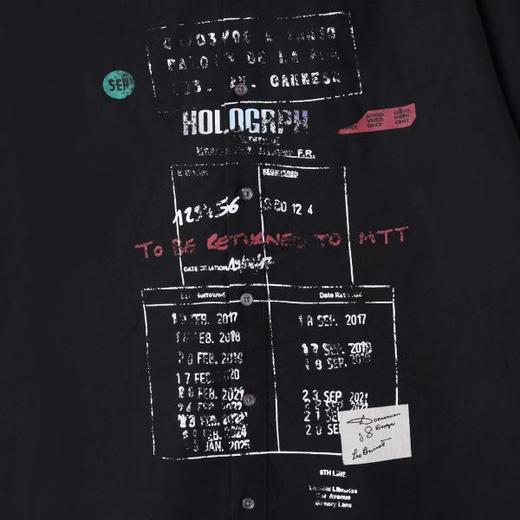 SDSA男装2026新款高贵轻奢美式复古撞色印花字母短袖衬衫百搭时尚 商品图3