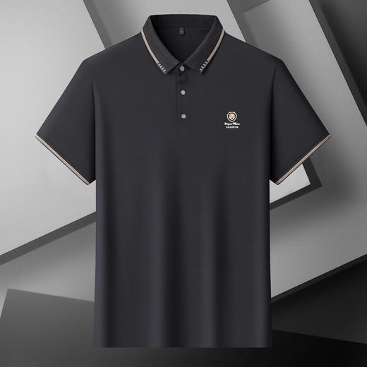 【DLS】大依优型大码男装夏季透气短袖POLO衫高弹力商务休闲上衣T恤 商品图3