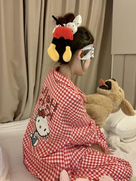纯元！Z品单 ！好显白的kitty红格纹睡衣套装！ 商品图11