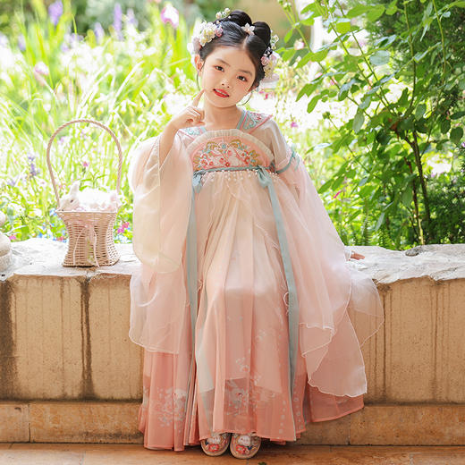 【团购】【锦兔谣】苏城纪女童襦裙汉服HC012长袖 商品图6