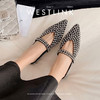 西遇包头半拖鞋女2026夏季新款水钻尖头绝美一脚蹬平底玛丽珍凉拖V0666390 商品缩略图1