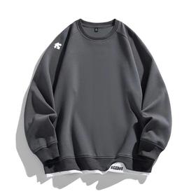 F040729春夏季新款螺纹拼接运动休闲百搭套头圆领男女同款长袖卫衣