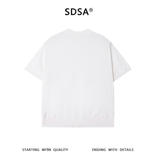 SDSA男装2026新款高贵轻奢老钱风纯色针织圆领短袖T恤百搭时尚 商品图3