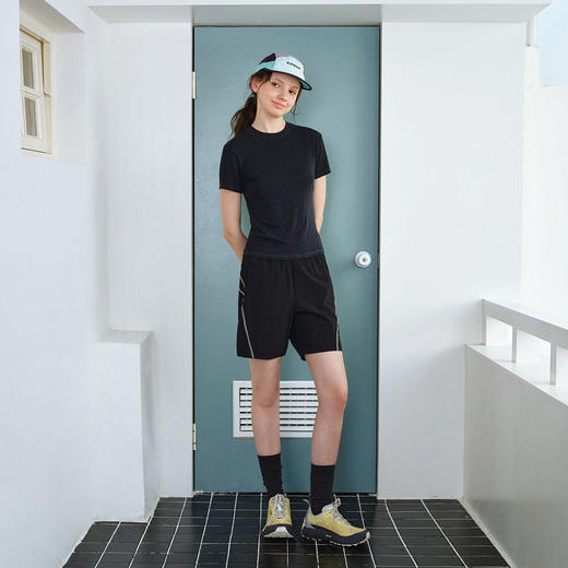 714street夏季防晒凉感明线撞色运动短裤轻薄宽松直筒裤男女同款 商品图3