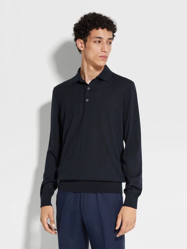 ZEGN*A长袖Polo针织衫