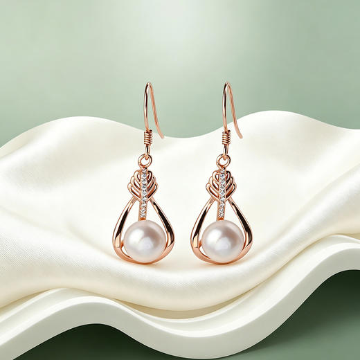 【宏艺珠宝】珠韵凝香·银s925耳饰 商品图0