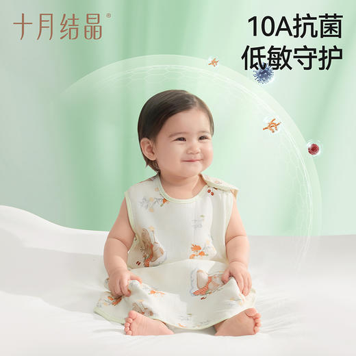婴儿竹棉背心睡袋春夏季透气幼儿一体式宝宝分腿式防踢被 商品图4