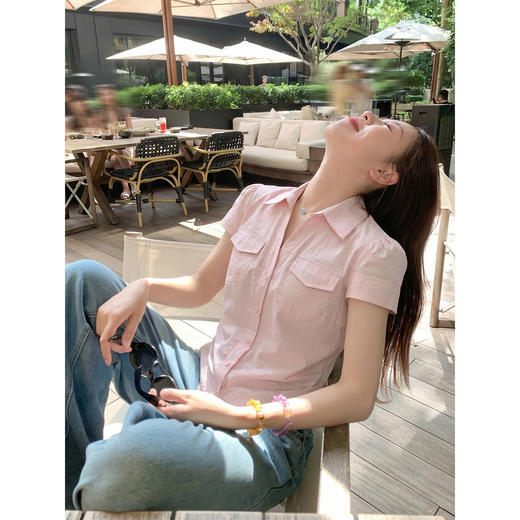 <曾小咸推荐>4.8现货秒杀 ！微信超特价！韩系短袖衬衫 日常169.99 立减100 秒杀69.99！！ 商品图3