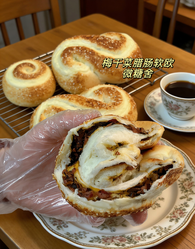 梅干菜腊肠软欧