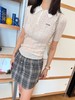 缪缪 米白色短袖针织POLO衫 商品缩略图2