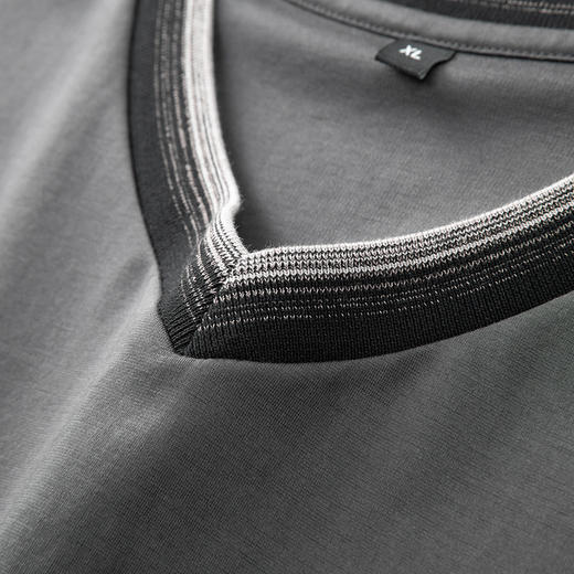 【DPF】大依优型大码男装夏季V领短袖T恤休闲百搭上衣棉质透气男士加大 商品图3