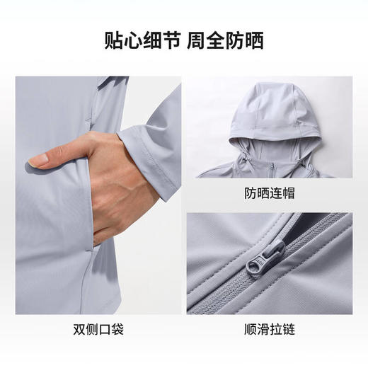 骆驼（CAMEL）男款针织标准长防晒衣A16BZ01002 商品图4