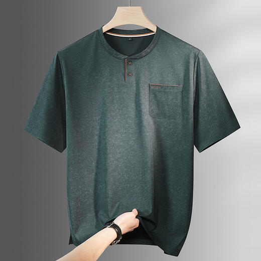 【DPF】大依优型大码男装夏季圆领短袖透气商务休闲百搭上衣T恤男士半袖 商品图2