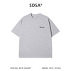 SDSA男装2026新款高贵轻奢极简风美式撞色刺绣字母圆领短袖T恤潮 商品缩略图0