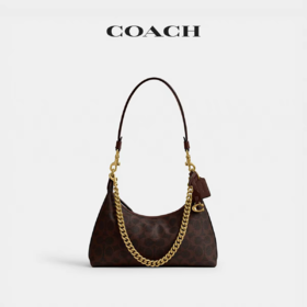 COACH蔻驰奥莱女包 juliet25朱丽叶腋下包老花链条包手提单肩斜挎包