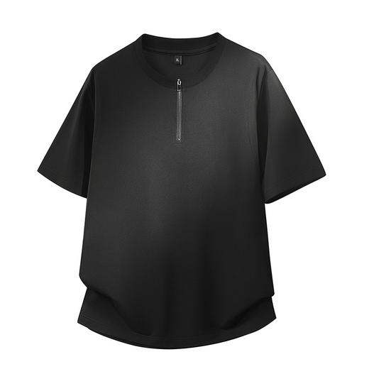 【DPF】大依优型大码男装夏季半拉链圆领短袖T恤商务休闲运动百搭上衣 商品图1