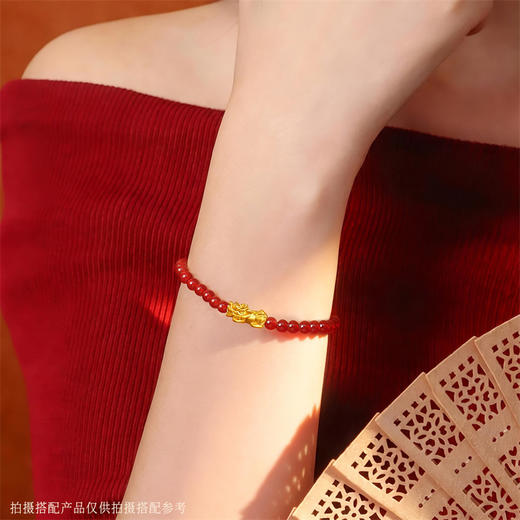【任选3件1998元】足金黄金纳福貔貅转运珠 新中式DIY女性搭配女士礼物MEMORA诗普琳HP938701（线上专供） 商品图1
