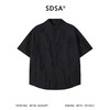 SDSA男装2026新款高贵轻奢新中式磨毛提花立领短袖衬衫百搭时尚 商品缩略图0