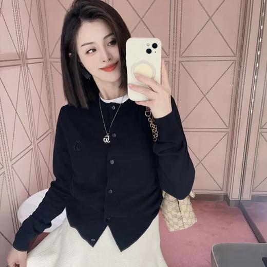 重磅渠道    大G黑色徽标系列    刺绣羊毛开衫/圆领绵羊毛短袖套衫   意大利进口羊毛针织衫 商品图5