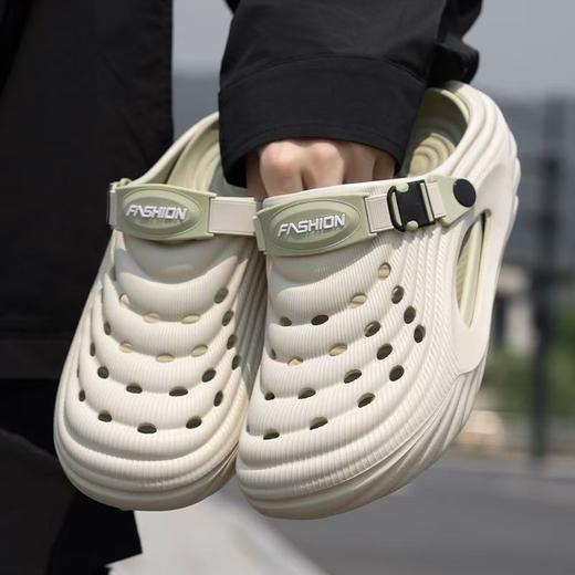 【踩屎感厚底❗缓震减压】夏季新款潮流软顶休闲男士凉拖鞋百搭时尚两穿包头鞋。ri 商品图3