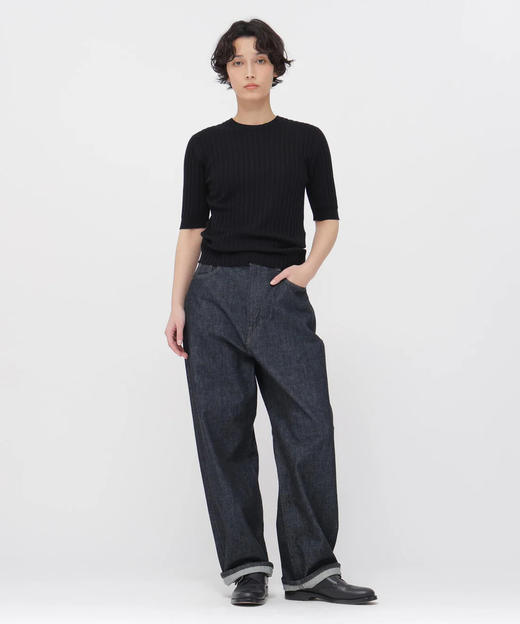 Margaret Howell 26SS 日版靛蓝色EDWIN联名阔腿轻量牛仔裤 商品图8