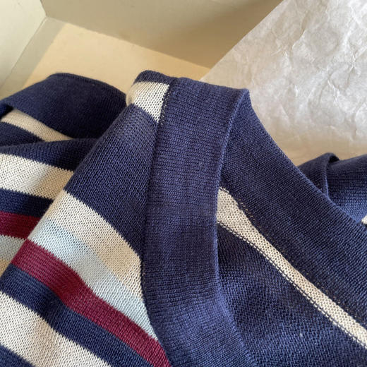 自然而然的美感好上头！2026真丝棉麻细条纹宽松显瘦长袖针织衫！ 商品图3