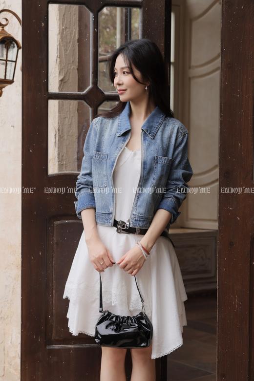 【门店同款】ENJOY夏季翻领烫钻牛仔外套 170594526 商品图2