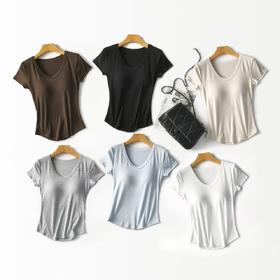 【169元2件】女士莫代尔圆领短袖T恤【FF26515】