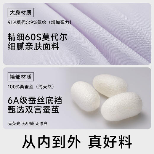 钱皇&Kingsilk 蚕丝私护裤 柔||  pro 40 百分百桑蚕丝底档 丝胶养护 EO灭jun独立包装 3D满臀设计不卡裆不夹臀 商品图7