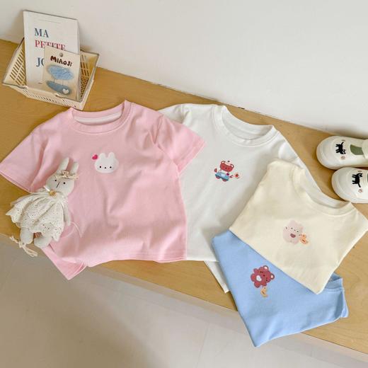 叮当可可童装 宝宝短袖t恤女卡通宽松夏季新款儿童时髦上衣印花纯棉潮90-140★娃娃优选 商品图1