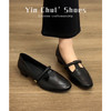 【头层牛皮】法式复古浅口圆头单鞋粗跟黑色工作鞋玛丽珍鞋777-66 商品缩略图0
