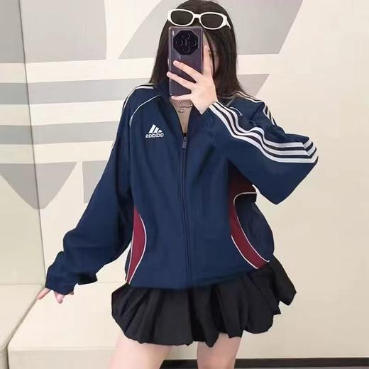 F040717春秋季新款美式复古拼色时尚百搭轻薄透气防风立领拉绳长袖外套 商品图7