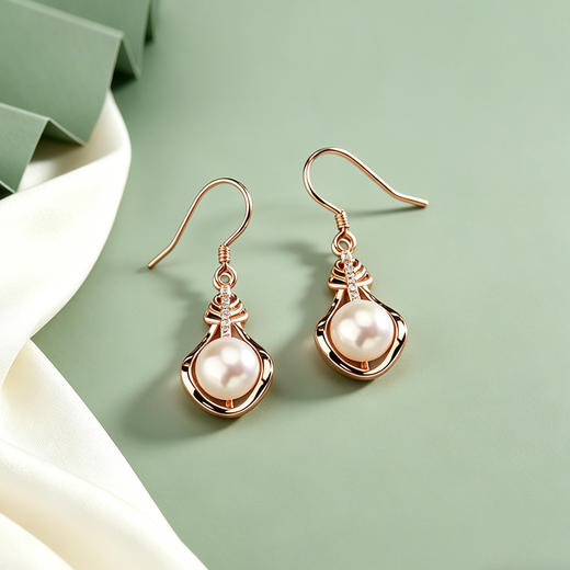 【宏艺珠宝】珠韵凝香·银s925耳饰 商品图5