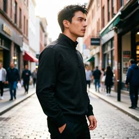 到手价149元 TED BAKER新款男士立领1/4拉链卫衣 美国代购，无中文标签，介意慎拍