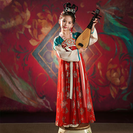 【团购】【楼兰】苏城纪敦煌系列女童襦裙汉服SL3236（长袖） 商品图0