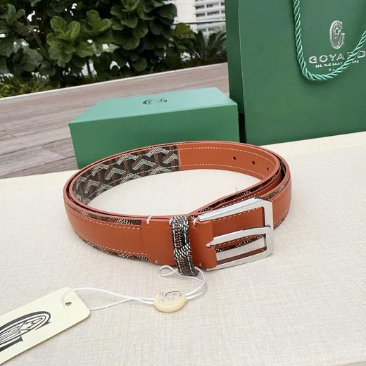 戈雅 3.0CM/2.0CM新款精品纯铜扣腰带 商品图3