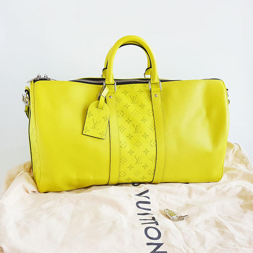 【95新】LV路易威登荧光绿Keepall 50旅行袋手提单肩包中性款250326TJ10 商品图1