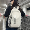 【经典美式校园风❗️双肩背包常备】经典美式校园风，双肩背包常备。适用于女大学生、高中初中生和旅行者使用。大容量设计，可轻松携带各种物品。男日系工装风格，时尚百搭书包。开学季父亲节礼物新年礼盒年货礼盒 商品缩略图0
