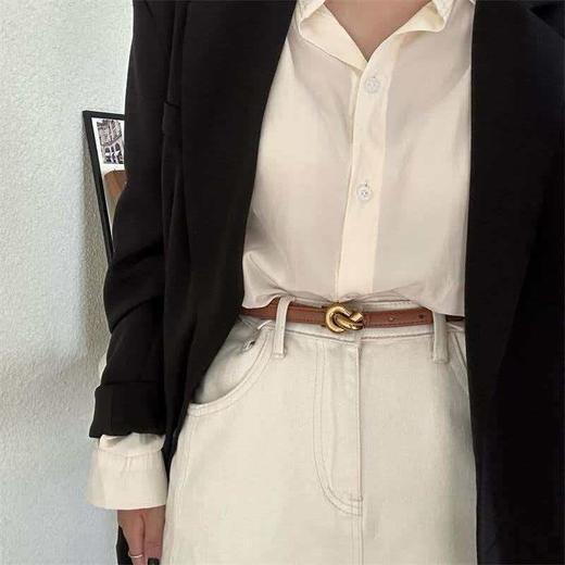 BV 葆蝶家 简约设计牛皮革 皮带2cm 商品图8