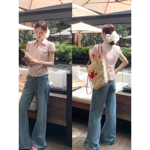 <曾小咸推荐>4.8现货秒杀 ！微信超特价！韩系短袖衬衫 日常169.99 立减100 秒杀69.99！！ 商品图4