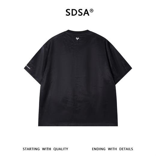 SDSA男装2026新款轻奢简约设计感袖子刺绣字母圆领短袖T恤百搭 商品图4