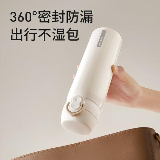 九阳保温杯316L不锈钢双饮吸管弹跳杯男女学生儿童水杯便携泡茶杯 商品图7