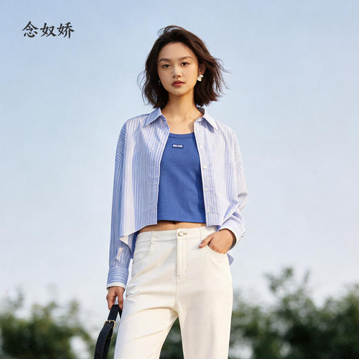 【商场同款】CNB6424 “ 海盐条纹衬衫 ” 棉质条纹面料，自带微弹 不易皱清爽好穿 商品图8