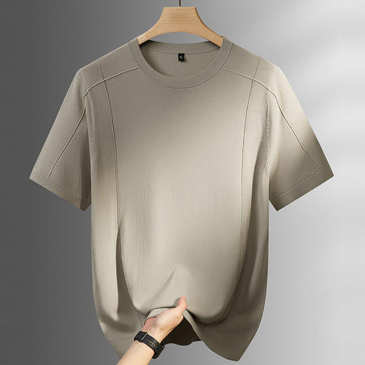【DPF】大依优型大码男装夏季针织圆领短袖T恤商务休闲运动透气上衣男士 商品图2