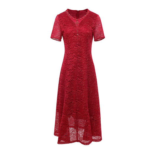 「高货deo」全新升级【铂金会员477/天猫639/差价162】(05223)洛诗琳法式轻奢钉珠连衣裙2026新款气质蕾丝收腰鱼尾裙 商品图4