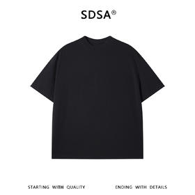 SDSA男装2026新款高贵轻奢韩系极简风纯色圆领短袖T恤百搭宽松潮