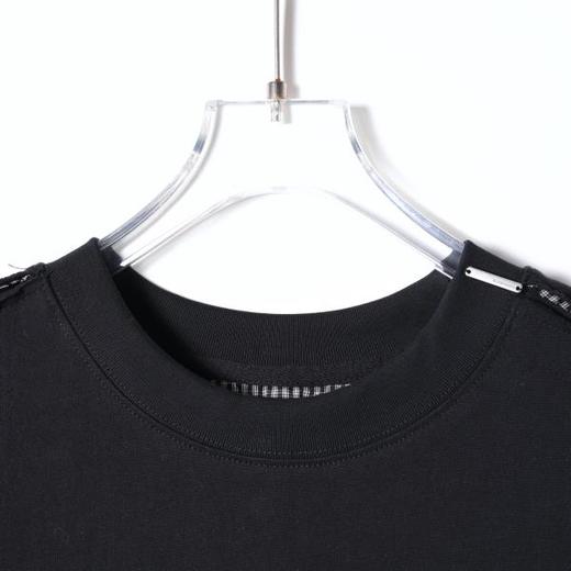 SDSA男装2026新款轻奢韩系简约圆领短袖T恤后背纽扣装饰设计百搭 商品图2