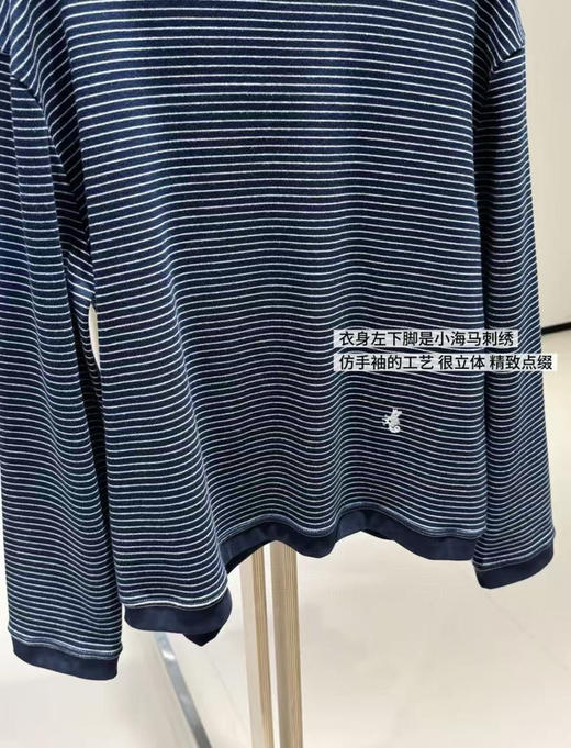 YW2596蓝白条薄款长袖T 商品图11